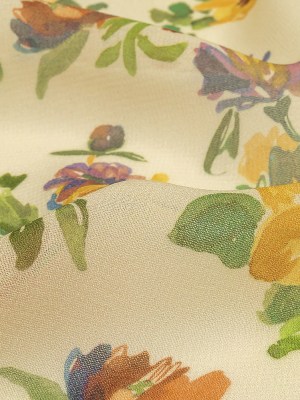 Mood Exclusive Beige Artist’s Allure Viscose Georgette Mood Exclusive Beige Artist’s Allure Viscose Georgette