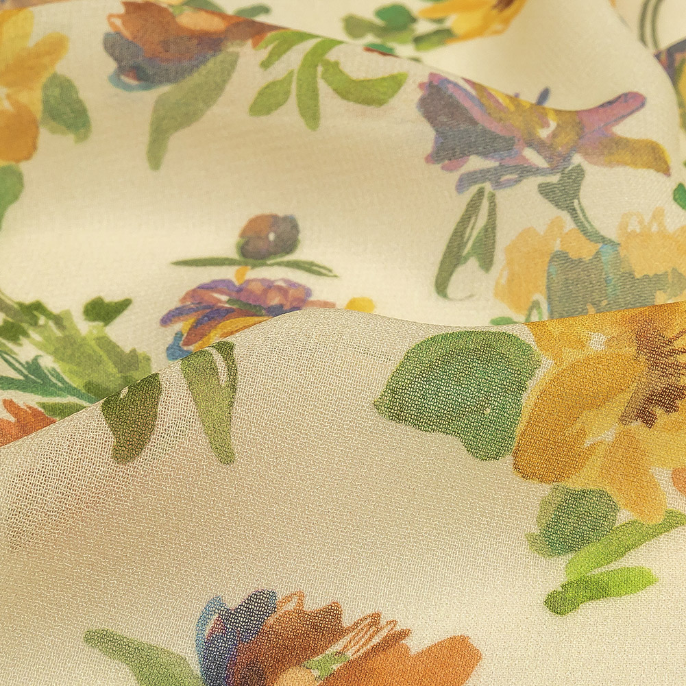 Mood Exclusive Beige Artist’s Allure Viscose Georgette Mood Exclusive Beige Artist’s Allure Viscose Georgette