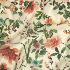 Mood Exclusive Beige O’Keefe’s Orchids Viscose Georgette Mood Exclusive Beige O’Keefe’s Orchids Viscose Georgette