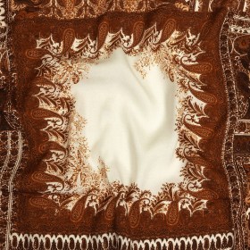 Sustainable Viscose Crepe Print – Brown and Cream Paisley Patches – Mood Exclusive Speak and Enter Sustainable Viscose Crepe Print – Brown and Cream Paisley Patches – Mood Exclusive Speak and Enter