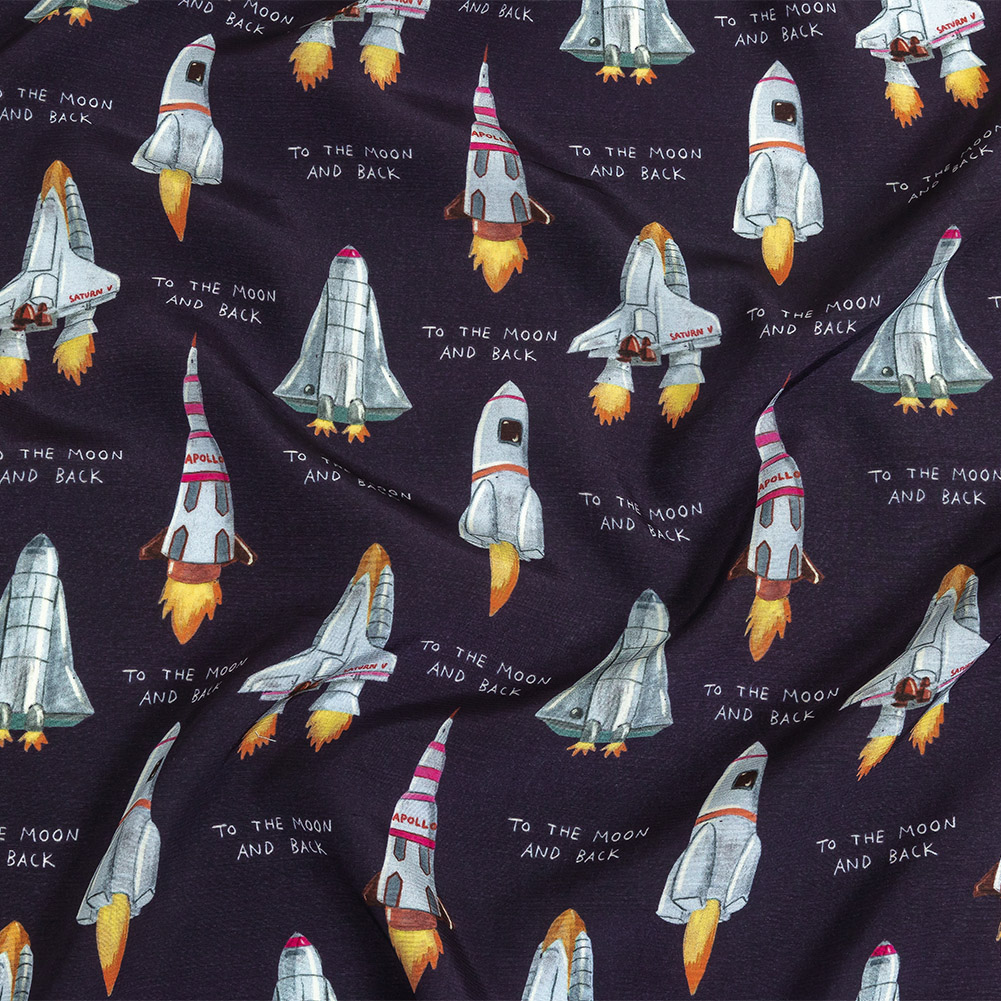 Mood Exclusive Evening Blue One Small Step Viscose Poplin Mood Exclusive Evening Blue One Small Step Viscose Poplin