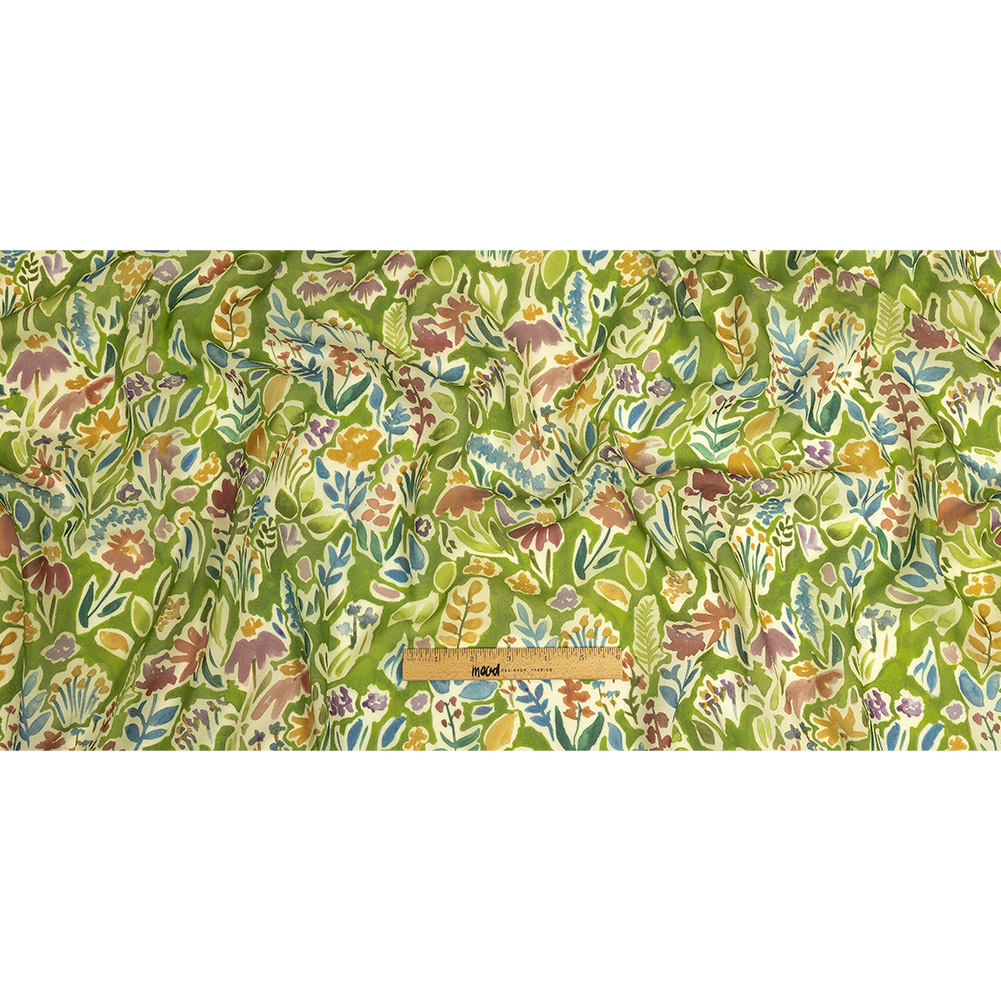 Mood Exclusive Green Collection of Cuttings Viscose Georgette Mood Exclusive Green Collection of Cuttings Viscose Georgette