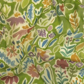 Mood Exclusive Green Collection of Cuttings Viscose Georgette Mood Exclusive Green Collection of Cuttings Viscose Georgette