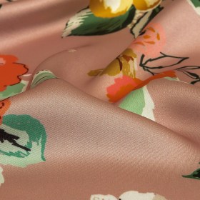 Polyester Charmeuse Print – Pink, Red and Blue Floral – Mood Exclusive Going Electric Polyester Charmeuse Print – Pink, Red and Blue Floral – Mood Exclusive Going Electric
