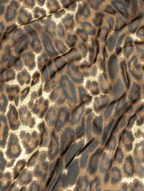 Ginger Snap and Forged Iron Leopard Print Silk Chiffon Ginger Snap and Forged Iron Leopard Print Silk Chiffon