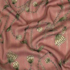Mood Exclusive Dusty Rose Vines Victorious Metallic Pinstriped Viscose Dobby Mood Exclusive Dusty Rose Vines Victorious Metallic Pinstriped Viscose Dobby