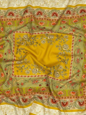 Cotton and Viscose Twill Panel – Yellow and Green Floral Squares – Mood Exclusive Palace of Illusions Cotton and Viscose Twill Panel – Yellow and Green Floral Squares – Mood Exclusive Palace of Illusions