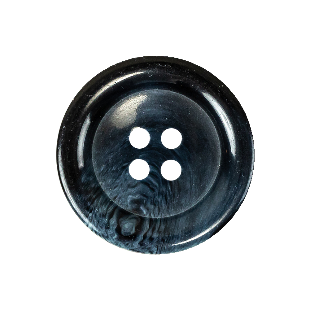 Dark Blue Swirls Plastic 4-Hole Dish Button – 40L/25.5mm Dark Blue Swirls Plastic 4-Hole Dish Button – 40L/25.5mm