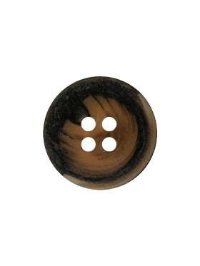 Sepia and Shale Swirls Low Convex Plastic 4-Hole Button – 28L/18mm Sepia and Shale Swirls Low Convex Plastic 4-Hole Button – 28L/18mm