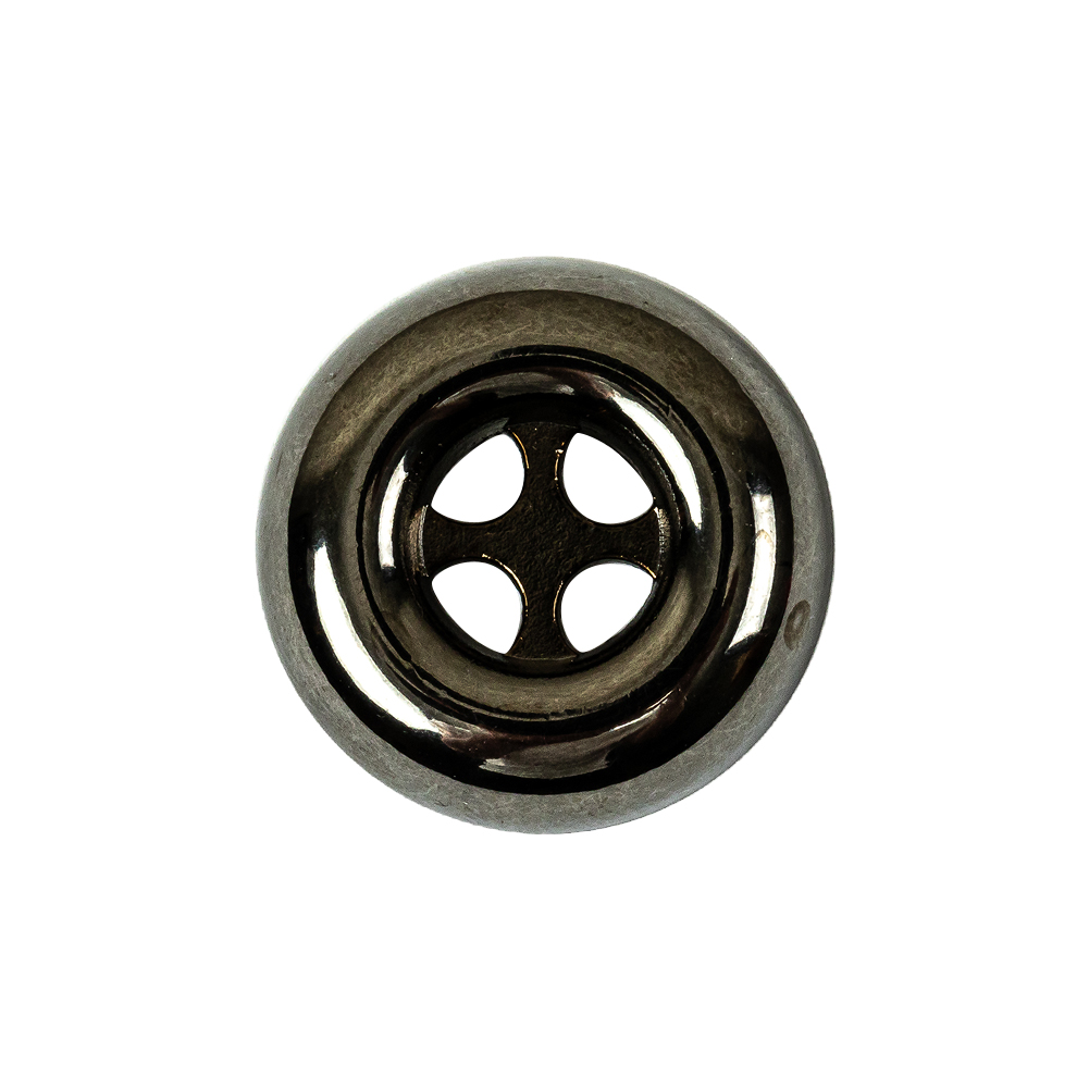 Italian Gunmetal 4-Hole Deepwell Metal Button – 36L/23mm Italian Gunmetal 4-Hole Deepwell Metal Button – 36L/23mm