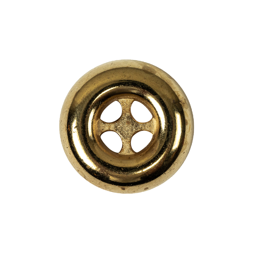 Italian Gold 4-Hole Deepwell Metal Button – 36L/23mm Italian Gold 4-Hole Deepwell Metal Button – 36L/23mm