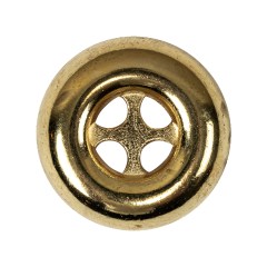 Italian Gold 4-Hole Deepwell Metal Button – 44L/28mm Italian Gold 4-Hole Deepwell Metal Button – 44L/28mm
