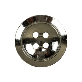 Italian Silver 4-Hole Tiny Mound Metal Button – 40L/25.5mm Italian Silver 4-Hole Tiny Mound Metal Button – 40L/25.5mm