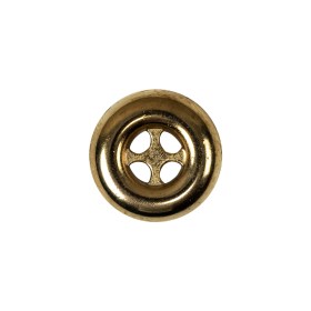 Italian Gold 4-Hole Deepwell Metal Button – 28L/18mm Italian Gold 4-Hole Deepwell Metal Button – 28L/18mm