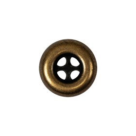 Italian Bronze 4-Hole Deepwell Metal Button – 28L/18mm Italian Bronze 4-Hole Deepwell Metal Button – 28L/18mm