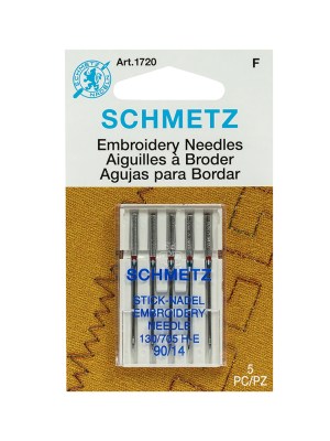 Schmetz Embroidery Machine Needles – 90/14 – 5 ct Schmetz Embroidery Machine Needles – 90/14 – 5 ct