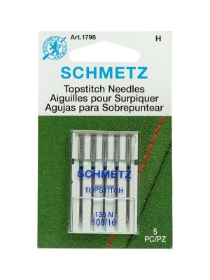 Schmetz Topstitch Machine Needles – 100/16 – 5 ct Schmetz Topstitch Machine Needles – 100/16 – 5 ct
