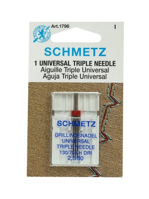 Schmetz Triple Machine Needle – 2.5/80 – 1 ct Schmetz Triple Machine Needle – 2.5/80 – 1 ct