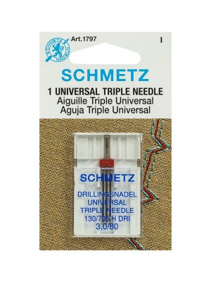 Schmetz Triple Machine Needle – 3.0/80 – 1 ct Schmetz Triple Machine Needle – 3.0/80 – 1 ct