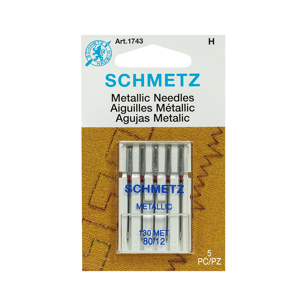 Schmetz Metallic Machine Needles – 80/12 – 5 ct Schmetz Metallic Machine Needles – 80/12 – 5 ct