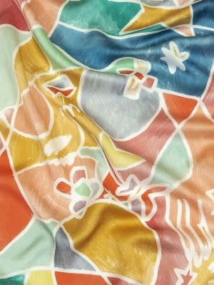 Polyester Charmeuse Print – Pink, Blue and Yellow Abstract – Mood Exclusive Gaudi’s Gaze Polyester Charmeuse Print – Pink, Blue and Yellow Abstract – Mood Exclusive Gaudi’s Gaze