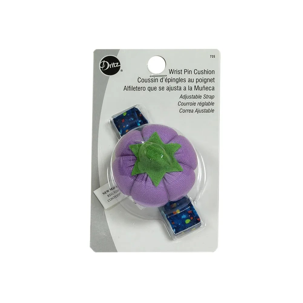Dritz Purple and Blue Tomato Wrist Pin Cushion Dritz Purple and Blue Tomato Wrist Pin Cushion