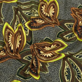 Viscose Crepe Print – Black, Green and Orange Textural Floral – Mood Exclusive Chalkboard Chic Viscose Crepe Print – Black, Green and Orange Textural Floral – Mood Exclusive Chalkboard Chic