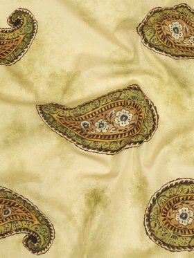 Cotton Poplin Print – Beige and Green Paisley – Mood Exclusive Bending Grass Cotton Poplin Print – Beige and Green Paisley – Mood Exclusive Bending Grass