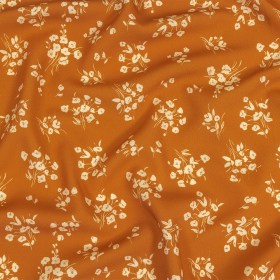 Stretch Polyester Twill Print – Golden Orange and Beige Floral – Mood Exclusive Bewitching Bunch Stretch Polyester Twill Print – Golden Orange and Beige Floral – Mood Exclusive Bewitching Bunch