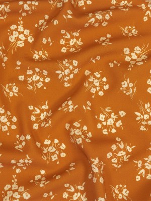 Stretch Polyester Twill Print – Golden Orange and Beige Floral – Mood Exclusive Bewitching Bunch Stretch Polyester Twill Print – Golden Orange and Beige Floral – Mood Exclusive Bewitching Bunch