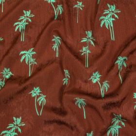 Crinkled Leafy Polyester Jacquard Print – Picante and Green Palm Trees – Mood Exclusive Palm Reading Crinkled Leafy Polyester Jacquard Print – Picante and Green Palm Trees – Mood Exclusive Palm Reading