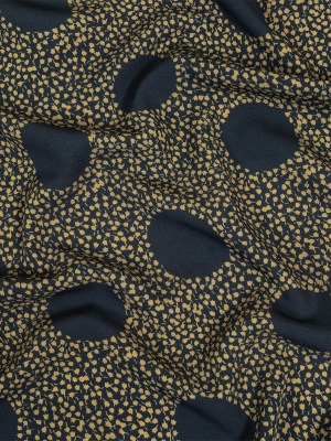 Stretch Polyester Twill Print – Navy Polka Dots in Leaves – Mood Exclusive Tangled Topiary Stretch Polyester Twill Print – Navy Polka Dots in Leaves – Mood Exclusive Tangled Topiary