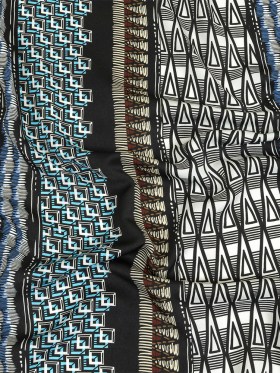 Fluid Polyester Twill Print – Blue and White Geometric Stripes – Mood Exclusive Hypatia Fluid Polyester Twill Print – Blue and White Geometric Stripes – Mood Exclusive Hypatia