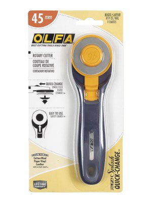 Olfa Navy Blue Splash 45mm Rotary Cutter Olfa Navy Blue Splash 45mm Rotary Cutter