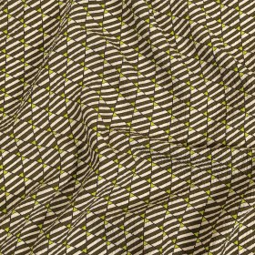 Mood Exclusive Green Big Top Stretch Polyester Seersucker Mood Exclusive Green Big Top Stretch Polyester Seersucker
