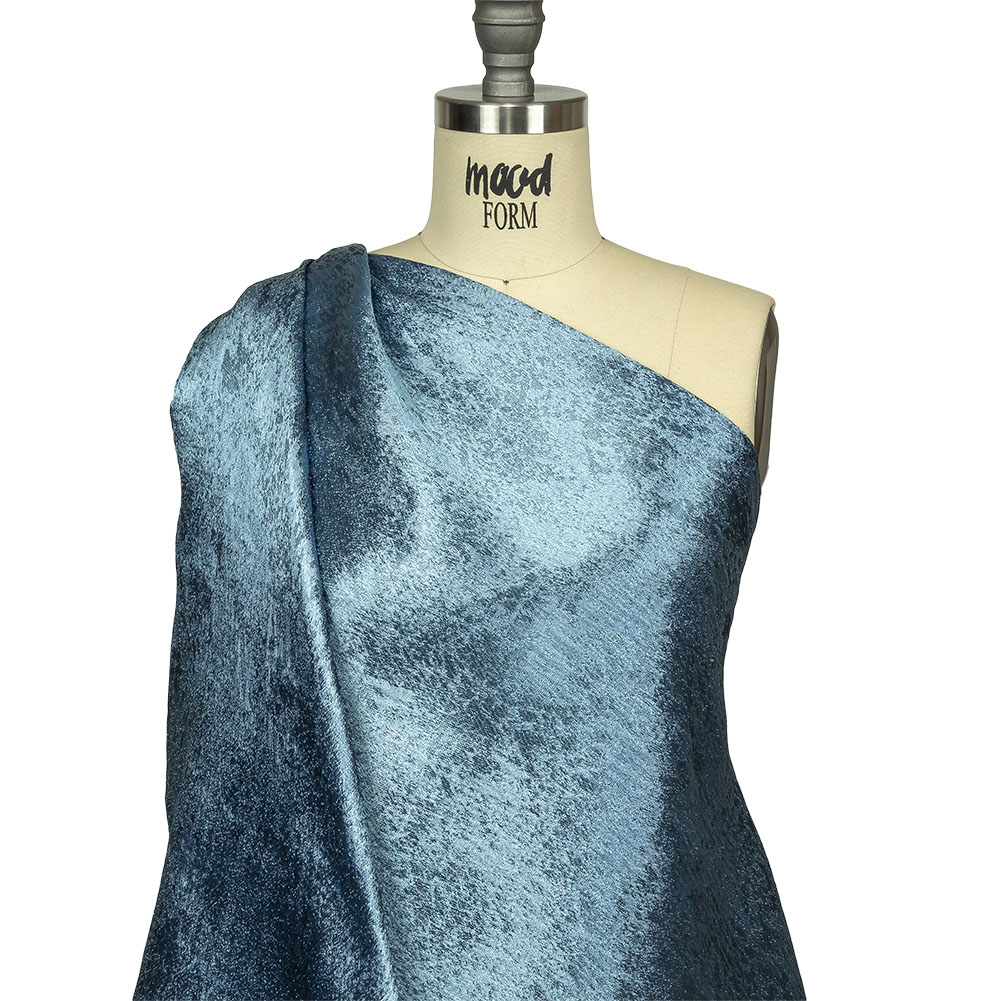 Pegasus Pale Blue and Slate Mottled Luxury Brocade Pegasus Pale Blue and Slate Mottled Luxury Brocade