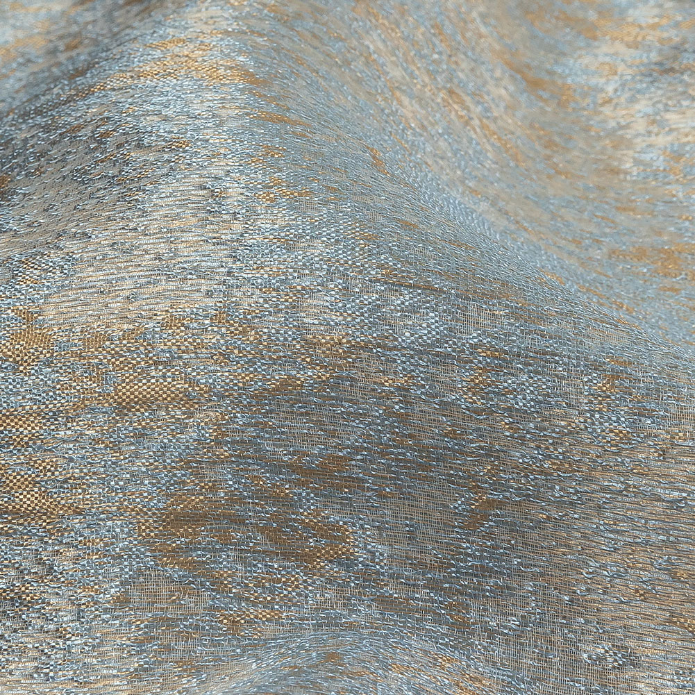 Pegasus Gold and Pale Blue Mottled Luxury Brocade Pegasus Gold and Pale Blue Mottled Luxury Brocade