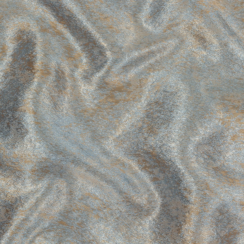 Pegasus Gold and Pale Blue Mottled Luxury Brocade Pegasus Gold and Pale Blue Mottled Luxury Brocade