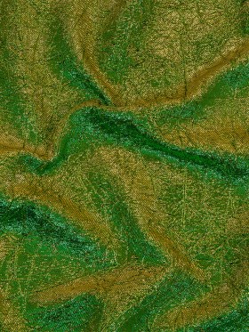 Astrolabe Metallic Lemon and Kelly Crinkled Luxury Brocade with Black Backing Astrolabe Metallic Lemon and Kelly Crinkled Luxury Brocade with Black Backing