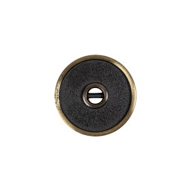 Antique Brass Textured Narrow Rim 2-Hole Metal Button – 28L/18mm Antique Brass Textured Narrow Rim 2-Hole Metal Button – 28L/18mm