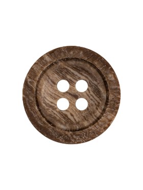 Brown Wood Grain 4-Hole Plastic Textured Button – 34L/21.5mm Brown Wood Grain 4-Hole Plastic Textured Button – 34L/21.5mm