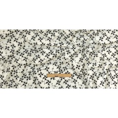 Tanya Taylor White and Black Geometric Floral Silk Crepe de Chine Tanya Taylor White and Black Geometric Floral Silk Crepe de Chine