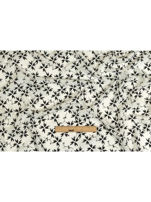 Tanya Taylor White and Black Geometric Floral Silk Crepe de Chine Tanya Taylor White and Black Geometric Floral Silk Crepe de Chine