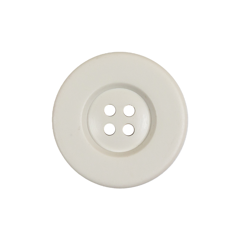 Matte White Asparagus Low Convex 4 Hole Plastic Button with Wide Rim – 38L/24mm Matte White Asparagus Low Convex 4 Hole Plastic Button with Wide Rim – 38L/24mm