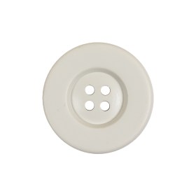 Matte White Asparagus Low Convex 4 Hole Plastic Button with Wide Rim – 38L/24mm Matte White Asparagus Low Convex 4 Hole Plastic Button with Wide Rim – 38L/24mm