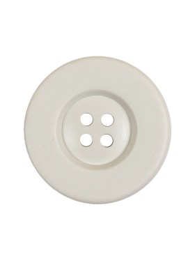 Matte White Asparagus Low Convex 4 Hole Plastic Button with Wide Rim – 38L/24mm Matte White Asparagus Low Convex 4 Hole Plastic Button with Wide Rim – 38L/24mm
