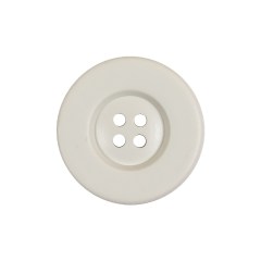 Matte White Asparagus Low Convex 4 Hole Plastic Button with Wide Rim – 38L/24mm Matte White Asparagus Low Convex 4 Hole Plastic Button with Wide Rim – 38L/24mm