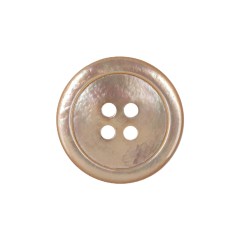Italian Iridescent Cream and Pink 4 Hole Shell Button – 36L/23mm Italian Iridescent Cream and Pink 4 Hole Shell Button – 36L/23mm