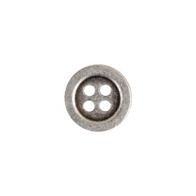 Aged Silver 4 Hole Metal Button – 20L/12.5mm Aged Silver 4 Hole Metal Button – 20L/12.5mm