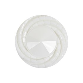White Twisted Rim Conical Shank Back Plastic Button – 40L/25.5mm White Twisted Rim Conical Shank Back Plastic Button – 40L/25.5mm